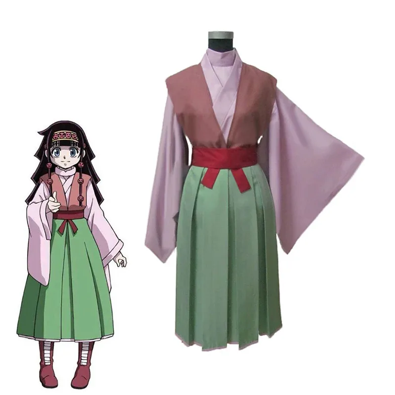 บ้านหมี 002 Alluka Zoldyck อะนิเมะคอสเพลย์เครื่องแต่งกาย Aruka Zorudikku ผู้หญิงเข็มขัดริบบิ้นชุดกิโมโนฮาโลวีน 2025 ใหม่ Q7Q8