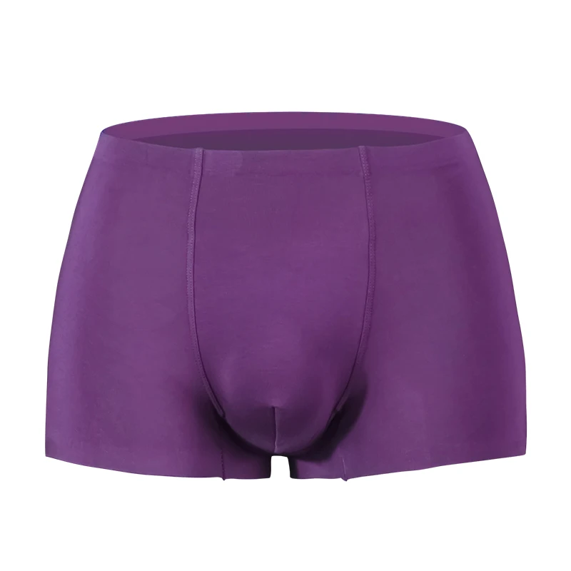 Herrenunterwäsche, Herren-Boxershorts, nahtlose Hodensackunterstützung aus Modal, sportliche, atmungsaktive antibakterielle Shorts, große Boxershorts