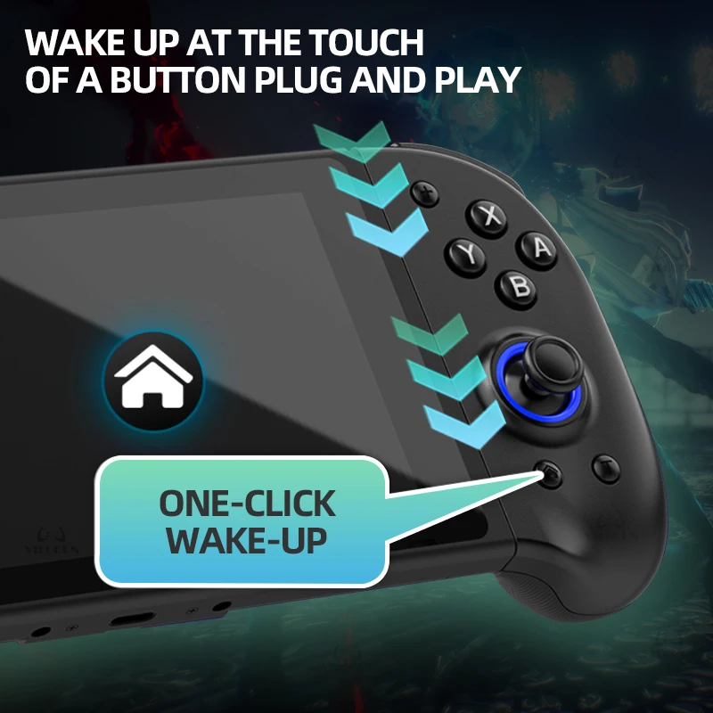 وحدة تحكم جديدة للوحة Joy للتبديل والتبديل OLED & Lite لوحة ألعاب لاسلكية مع عصا تحكم بتأثير القاعة وهدية جيروسكوبية مكونة من 6 محاور وتوربو