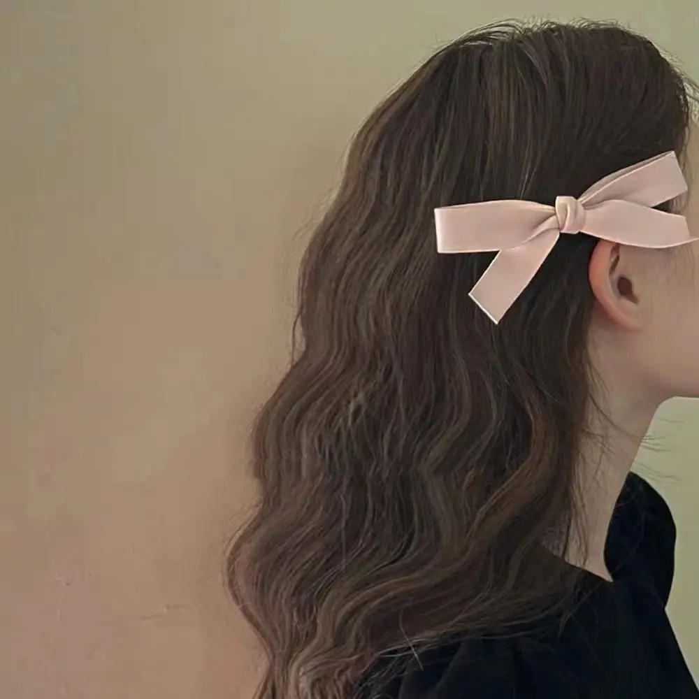 

Headdress Small Hairpin Bangs Clip Bowknot Female Hair Accessories Balletcore Bow Hairpin Girl Hair Clip Korean Style Headwear