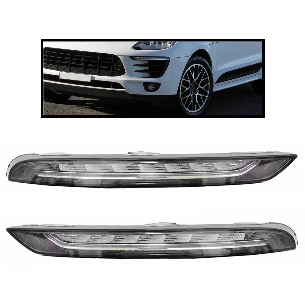 

Front DRL For Porsche Macan 2.0T 3.0T 2014-2017 LED Daytime Running Lights Turn Signal OEM 95B941181A 95B941182A