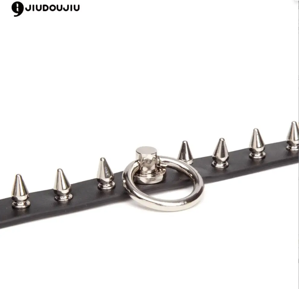 BDSM مثير حلقة طوق فاسق مشبك برشام مسنبل الجلود التعادل المقود تسخير عبودية الجنس لعب للوضعية الرقيق المثيرة اللعب S3049