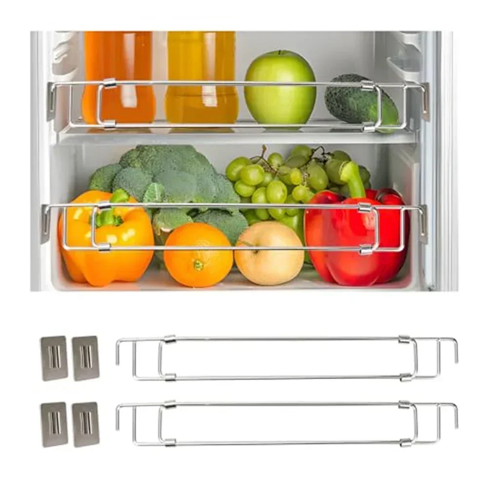 Organize Refrigerator Bars RV Refrigerator Rods RV Travel Adjustable Size Corrosion-Resistant Easy Installation