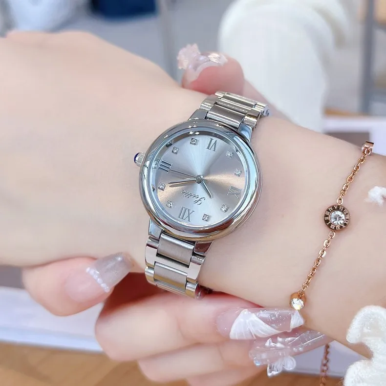 

New Stylish And Sophisticated Women'S Wristwatch With A Stainless Steel Strap And Small Dial. Quartz Watch With A Modern Design.