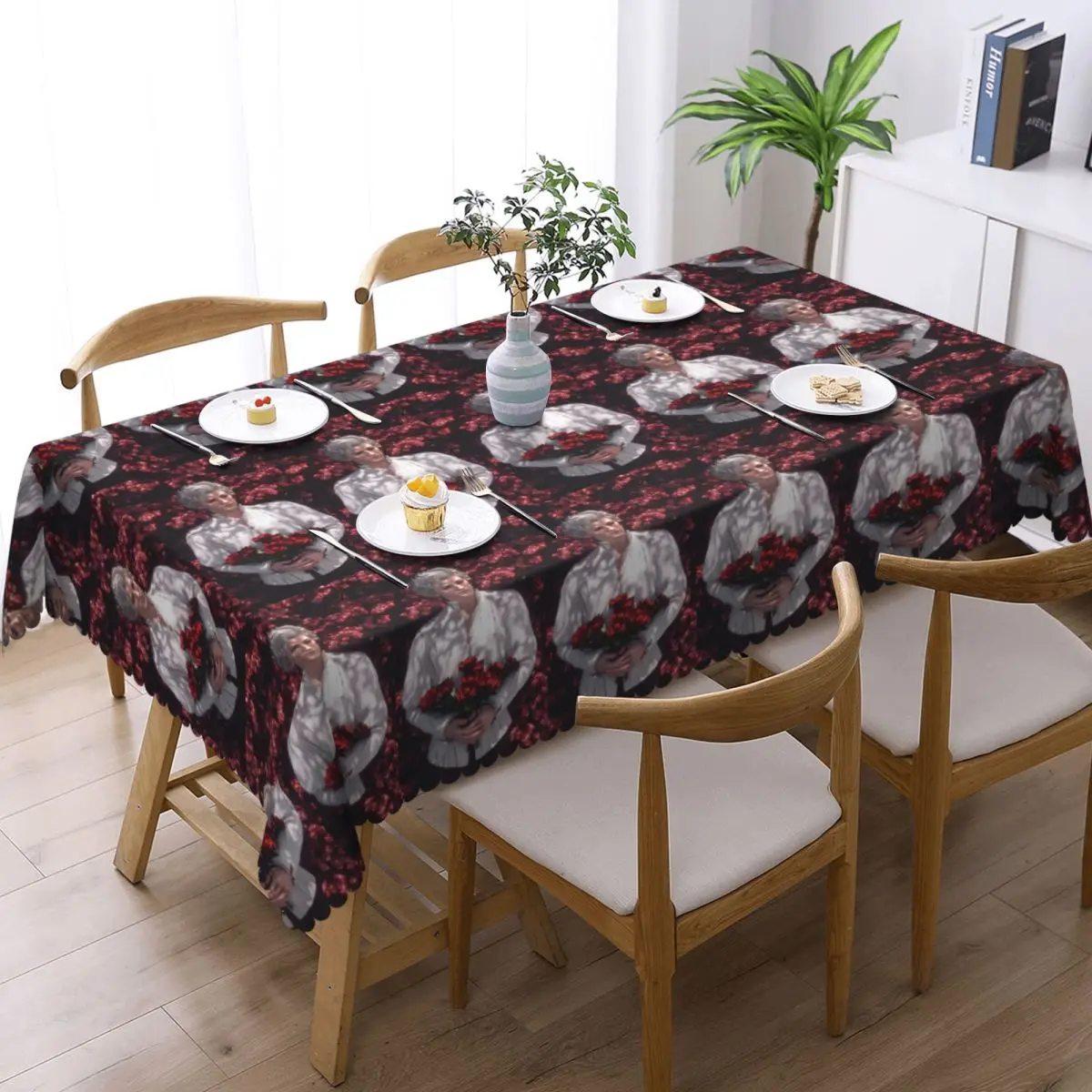 Baldur's Gate 3 Astarion Vampire Character Custom Rectangular Tablecloth Waterproof Table Cover for Festival Party Table Cloth
