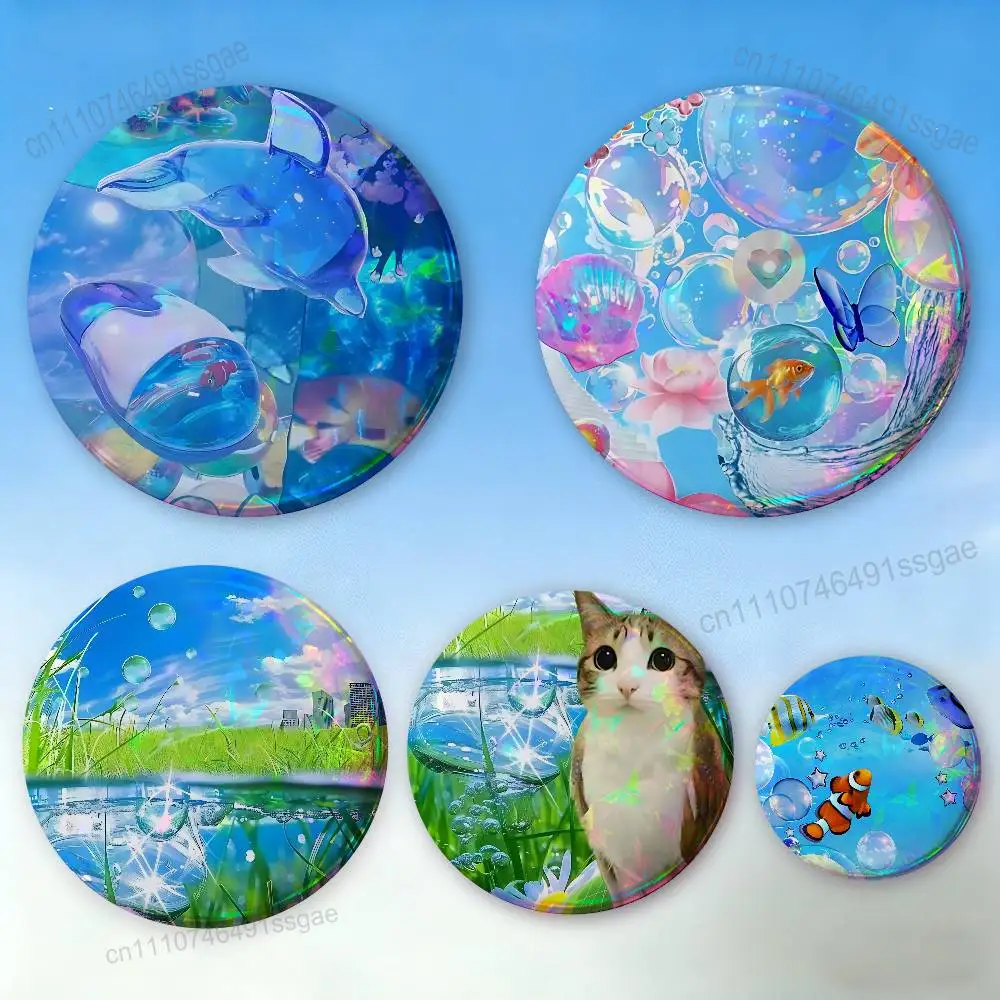 

F-Frutiger Aero Art Badge Pins For Friend, Backpack, Clothing, Collectible Accessories, Jewelry Gift