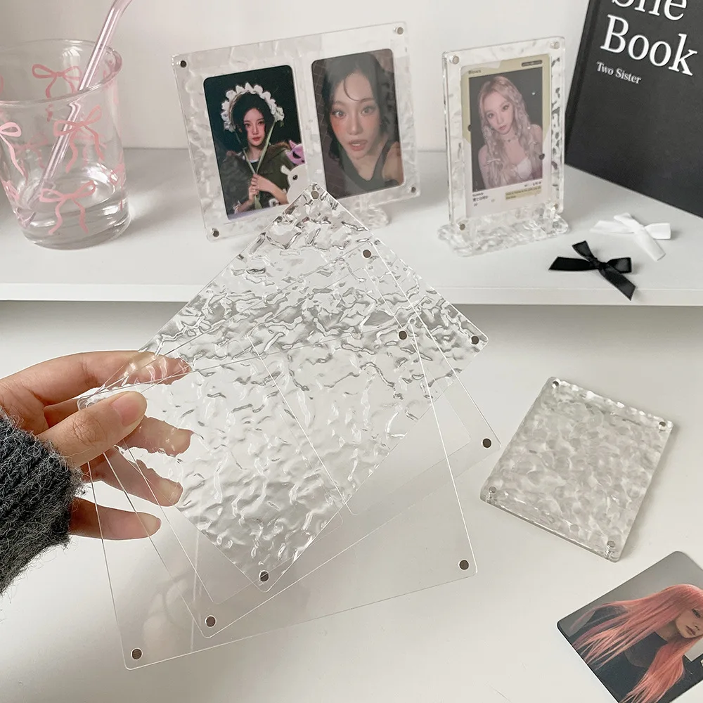 1/2 Slot Kpop Idol Photo Display Frame Desktop Photo Frame Poster Display Stand Magnetic Picture Frame Home Office Photo Decor