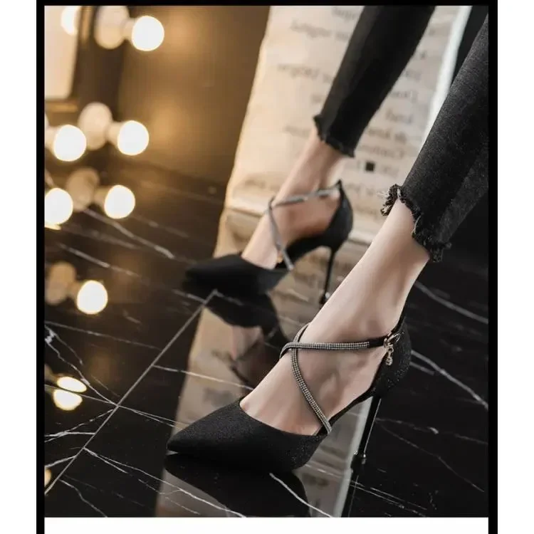 2022 New fashion summer women Sexy Stiletto High Heels pumps Ladies Pointed Toe Shallow Party Shoe for wedding women black shoes