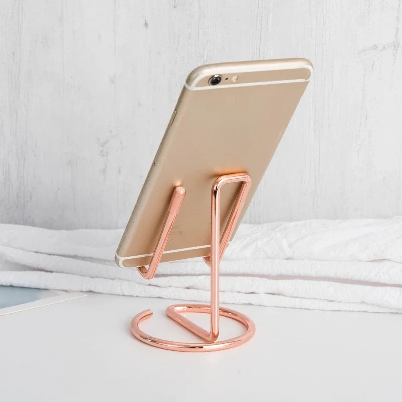 Cell Phone Stand for Desk, Business Card Holder,Cute Metal Cell Phone Stand, Metal Wire Cellphone Cradle Dock for Phone Tablet