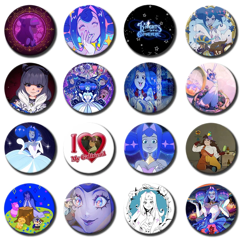 58mm 1PC K-Knights Of Guinevere Badges Button Pins Brooch Creative Funny Quotes Clothes Backpack Jewelry Gift For Kids Friends