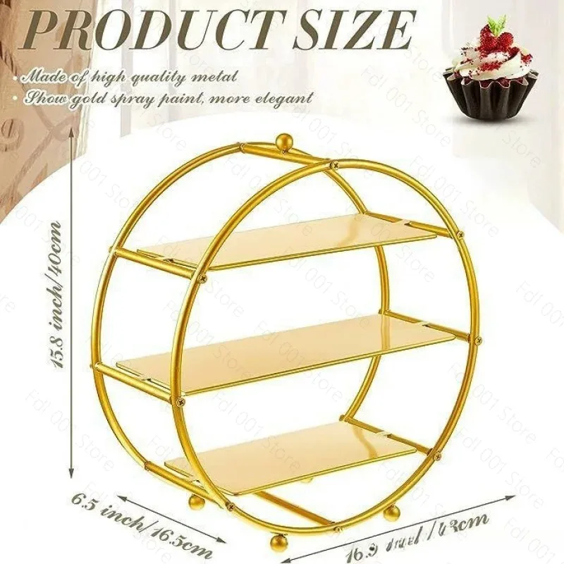 3 Layer Cupcake Stand Multi Tier Dessert Serving Tray Food Display Plate For Afternoon Tea Party Dessert Table Decor