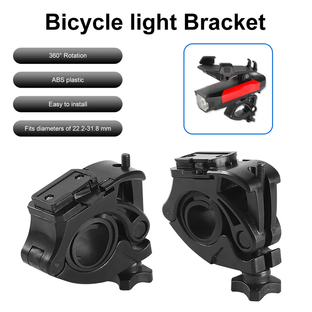 Cycling Bicycle Light Bracket MTB & Road Bike Bicycle Light Holder Bike Headlight Bracket for LED Flashlight Torch Lamp