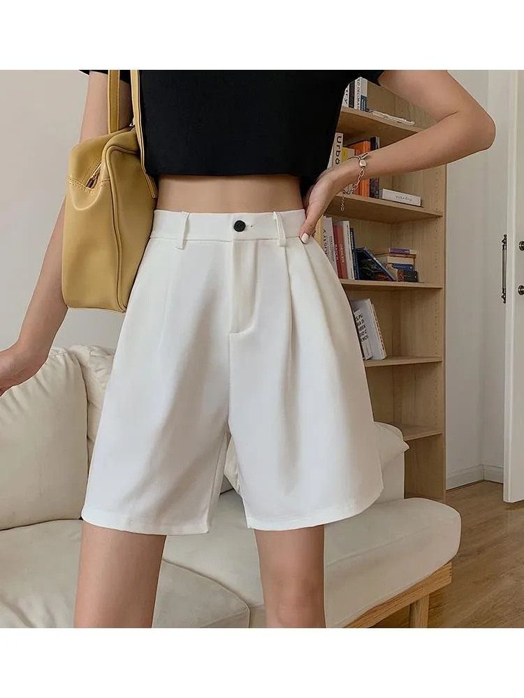Women's Bermuda Shorts Workout Athletic Shorts Wide Leg Loose Knee Length for Fitness Walking Gym Homework Shorts Teens