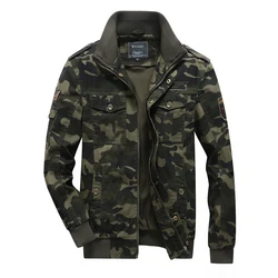 Men's Work Jacket Autumn and Winter New Camouflage Printing Fashion Trend Outdoor Travel Stand Collar Top Men's Slim Fit Coat