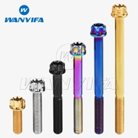 Wanyifa Titanium Bolts M5x6-90mm Flange Head Torx T25 Screws for Bike Motorcycle