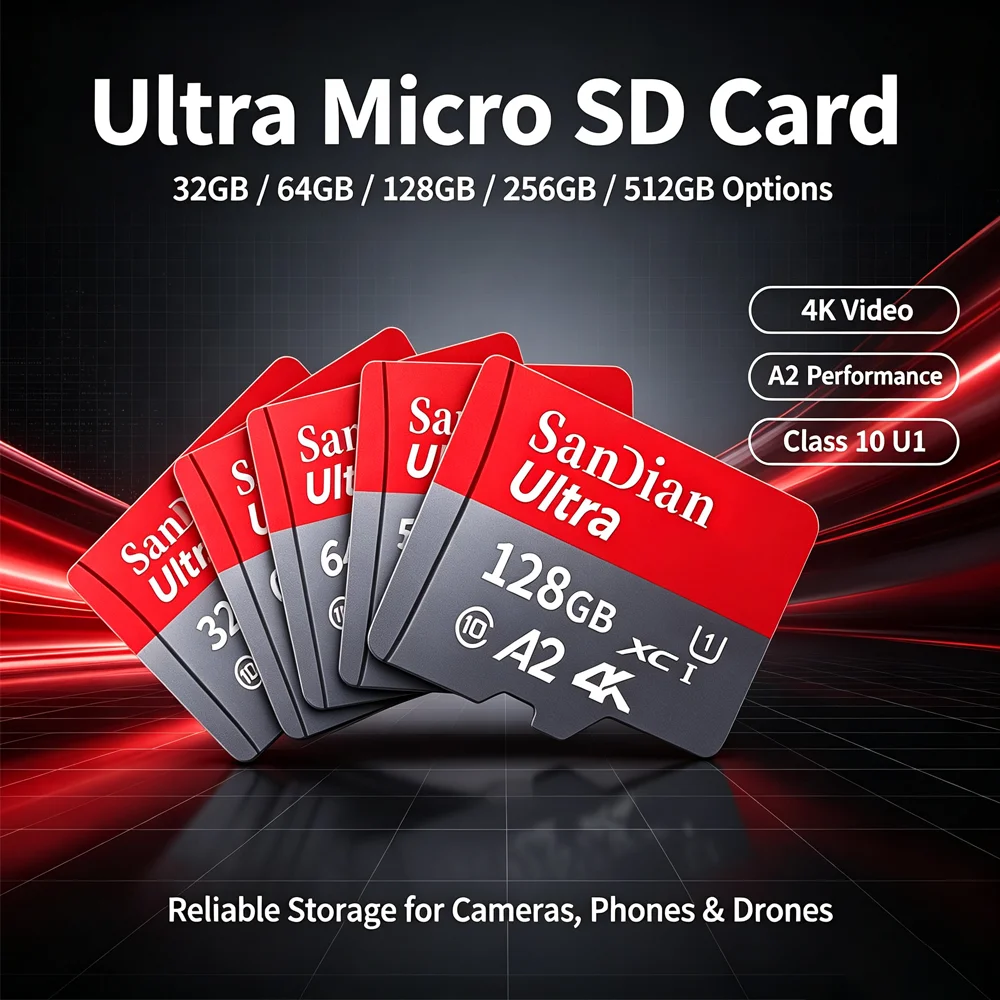 Carte mémoire SD Micro TF 128 Go 512 Go Haute Vitesse Téléphone 64 Go 256 Go Ultra Rapide Meilleure Vente Gaming Indispensable Appareil Photo 2026