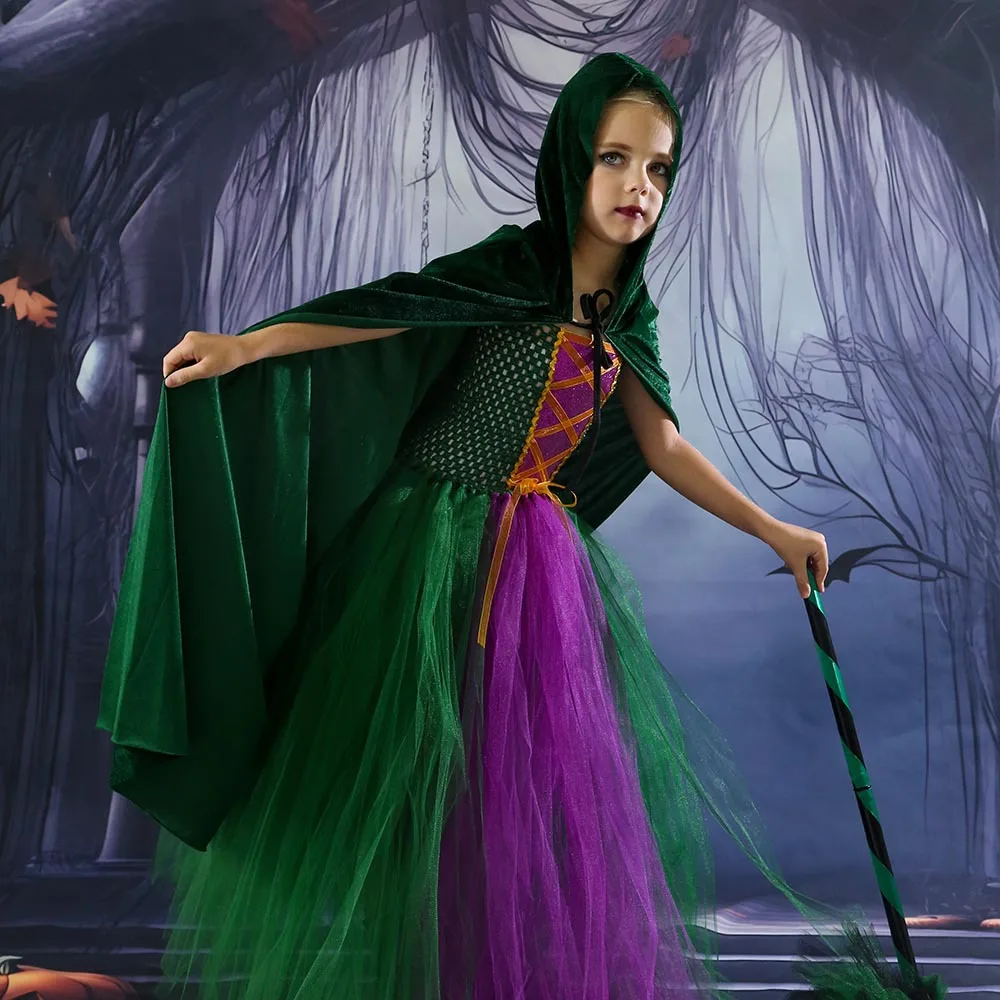 

Halloween Witches Are Also Crazy Cosplay Costumes European And American Children Witch Role Play Dress Dress Suit