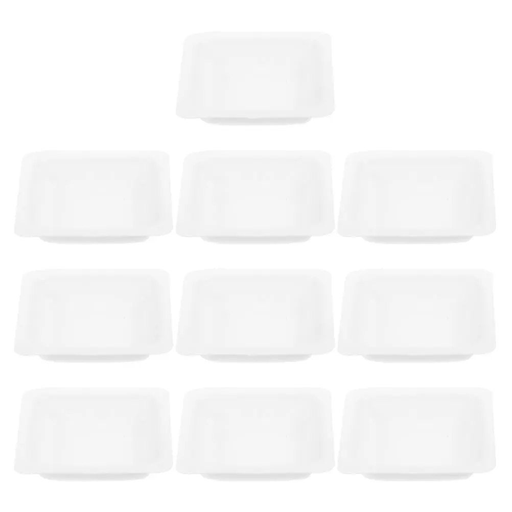 

10 Pcs Weighing Pan Lab Mixing Tray Dish Dishes Chemistry Equipment Plastic White Liquid