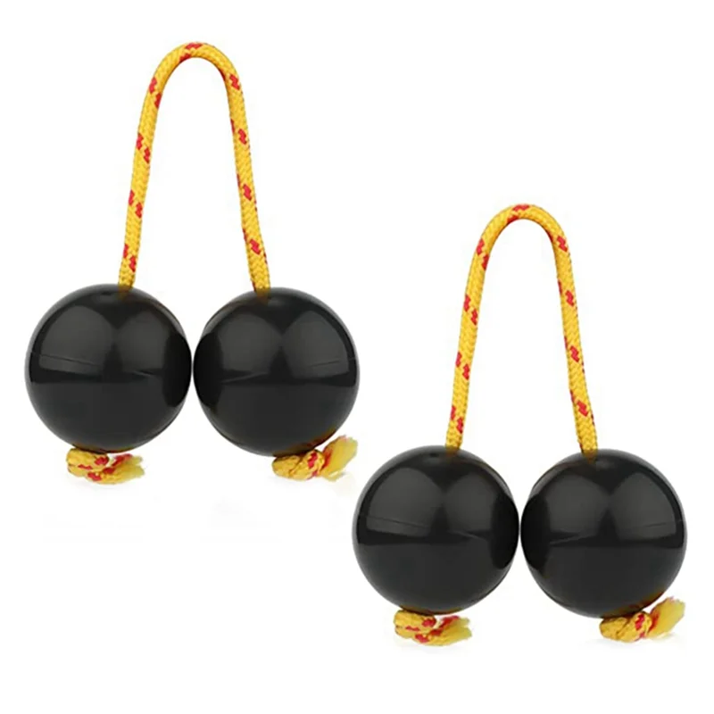 

1 Pairs of Rhythm Balls, Shaker Cup Instruments Classic African Rattles Hand Percussion Instruments (Black)