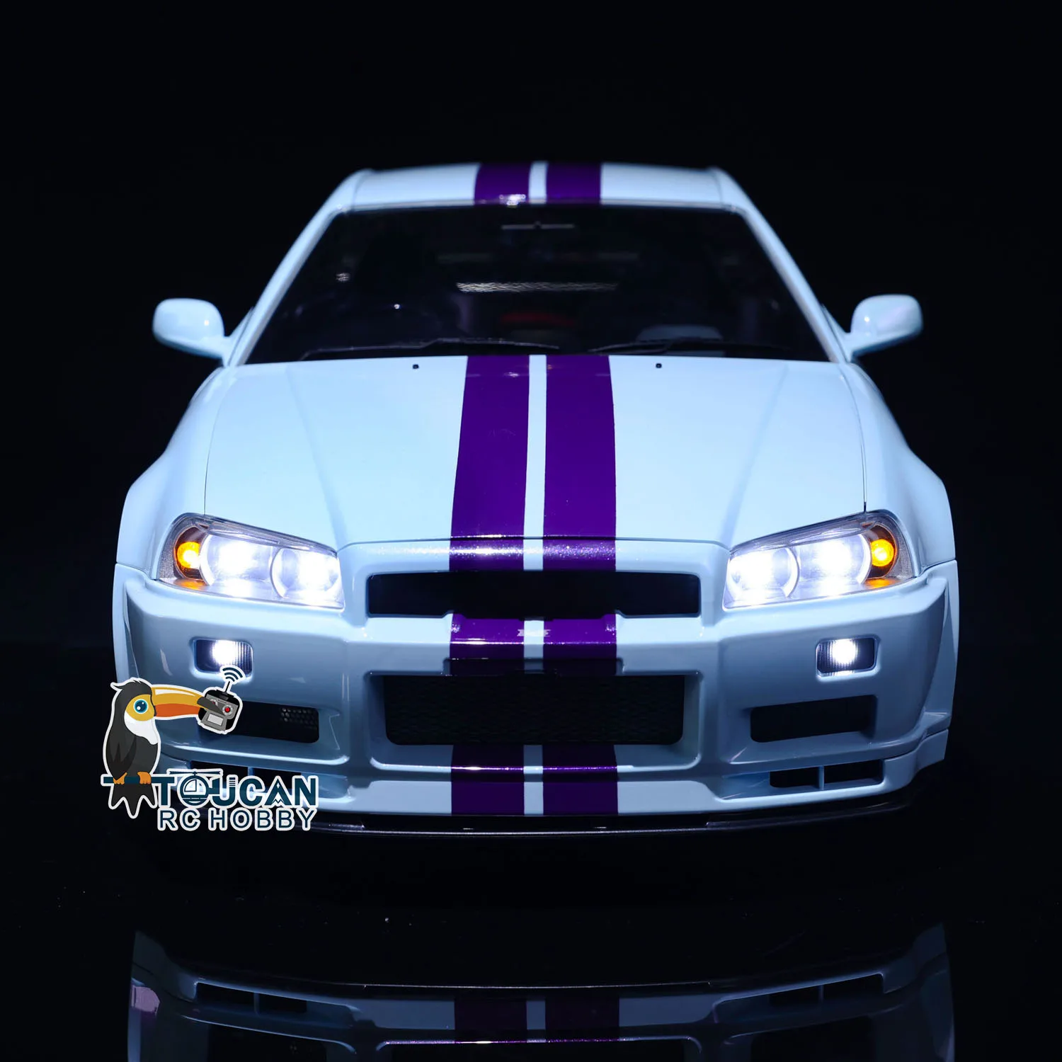 US Stock 1/8 Capo R34 RC Racing Car 4x4 RC 4WD High Speed Model Metal RTR 2-Speed Drifting Cars with Sound Light Smoking Toy