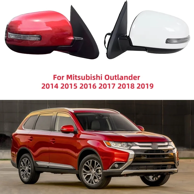 Image of Für Mitsubishi Outlander 2014 2015 2016 2017 2018 2019 Auto-Zubehör Außentür-Rückspiegel-Baugruppen Links / Rechts