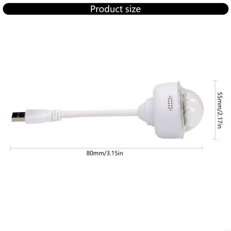 Портативный USB Multicolor Light Light 6W 360 -градусный ротационный декор