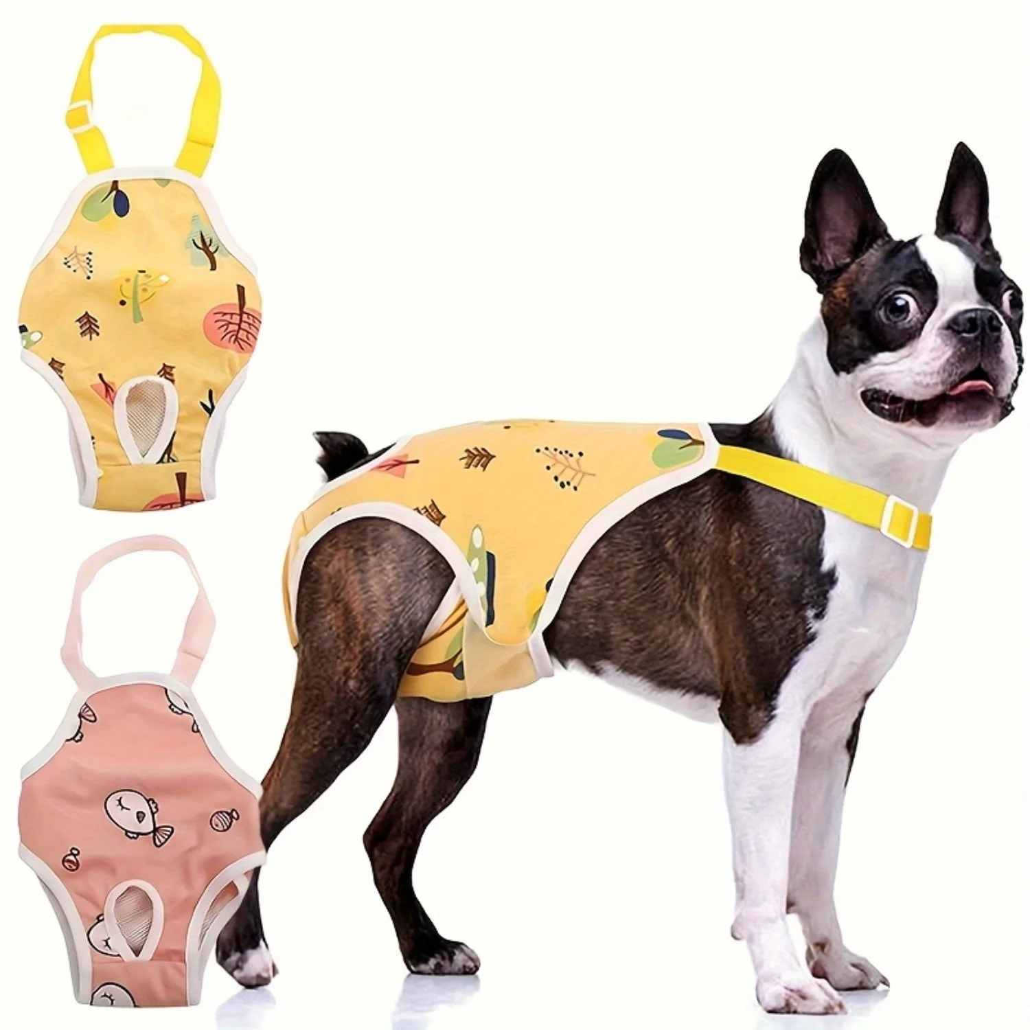 Reusable Dog Diapers - Washable, Adjustable Female Dog diapers with Buckle Closure, Breathable Mesh Pants for Dogs