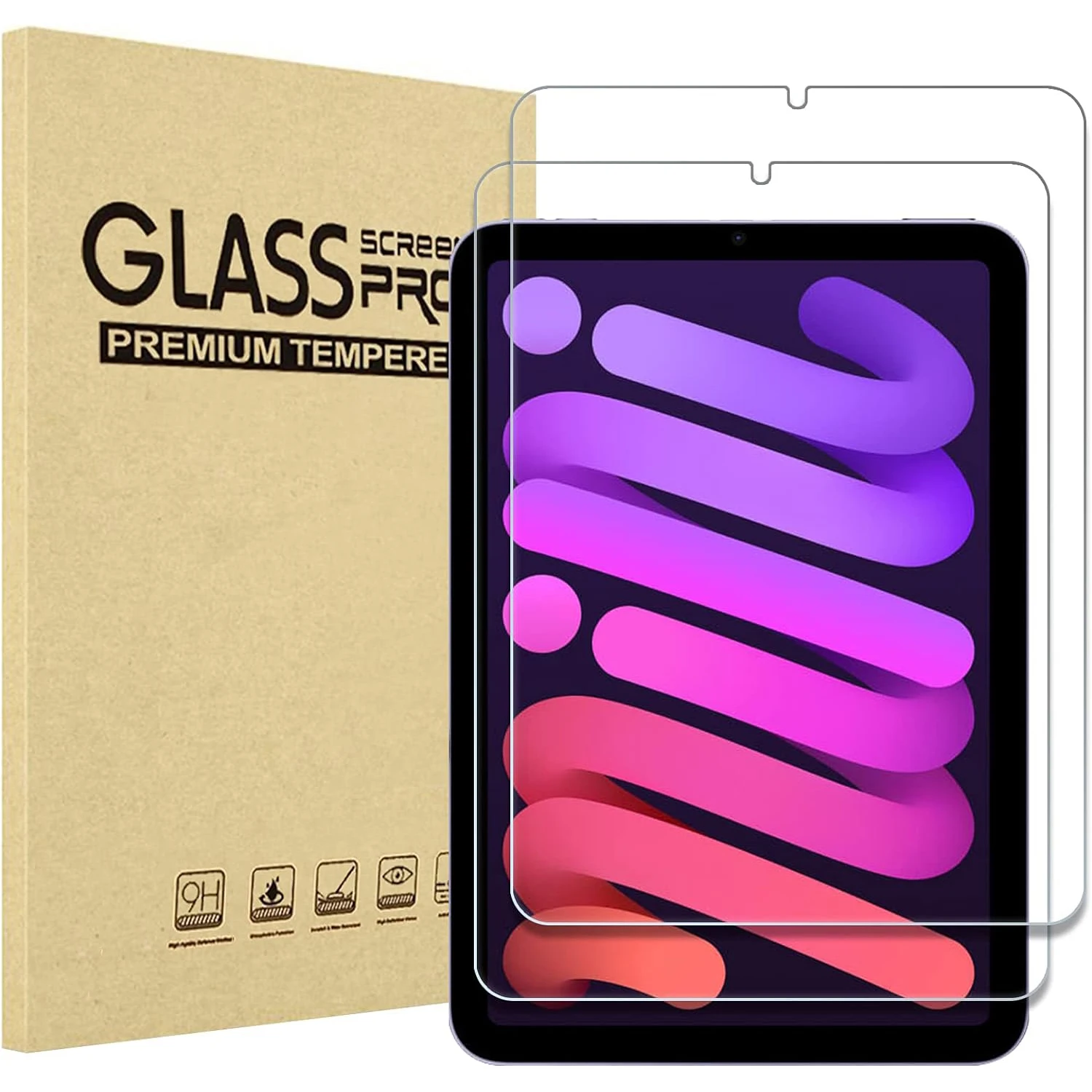 2pcs 9H Tempered Glass For iPad Mini 6 8.3'' 2021 Mini 6th Clear Screen Protector For iPad A2568 Anti Scratch Protective Film