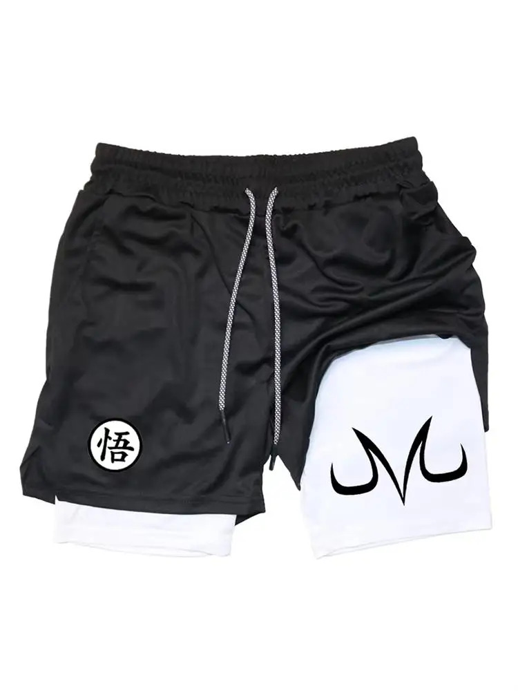 Men's Double Layer Casual Sports Pants Breathable Running And Training Shorts Comfortable Physical Exercise Fitness DF0026