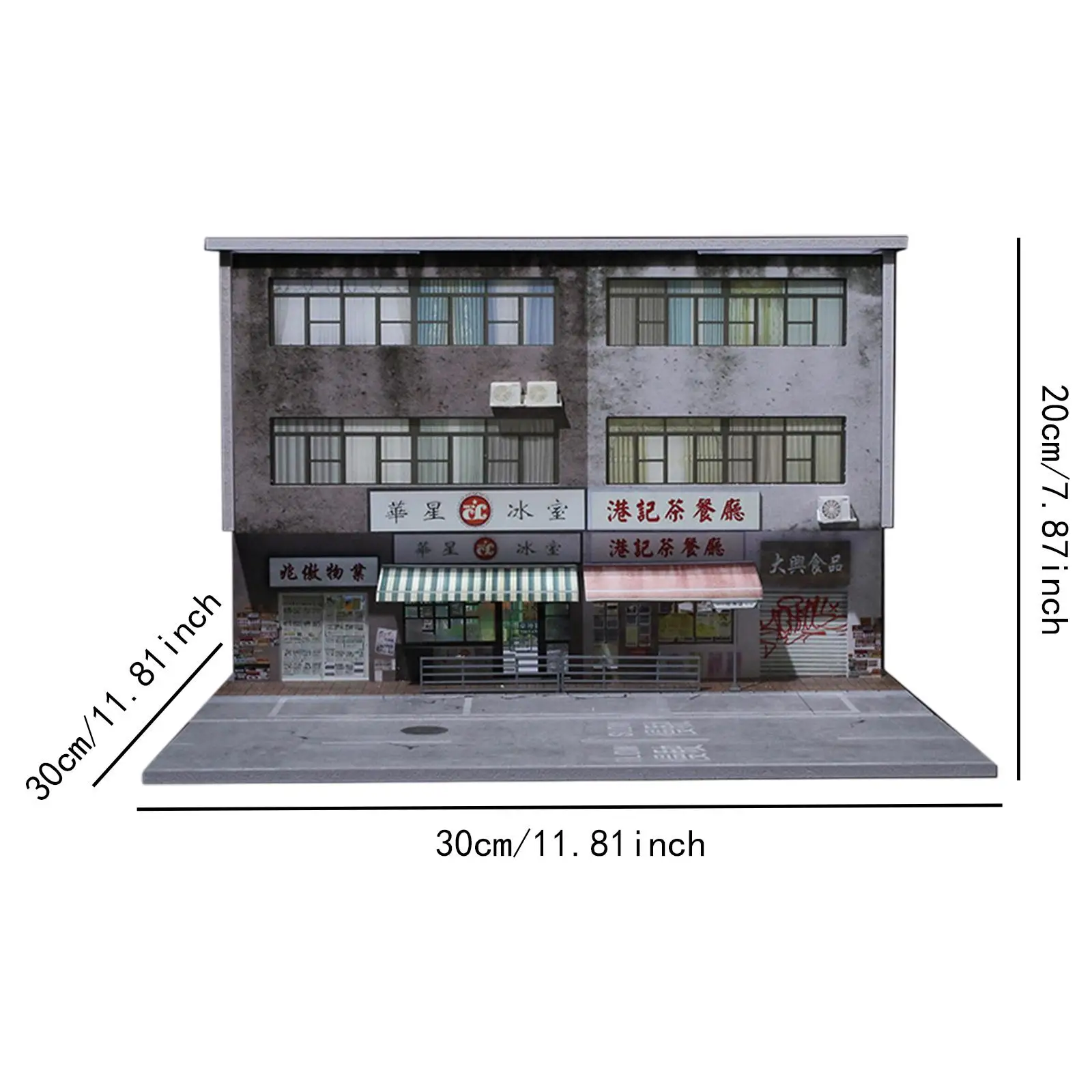 

1/64 Diorama Car Display Case Diecast Car Garage with Lights Ornaments Layout Simulation Dustproof Collectible Show Case