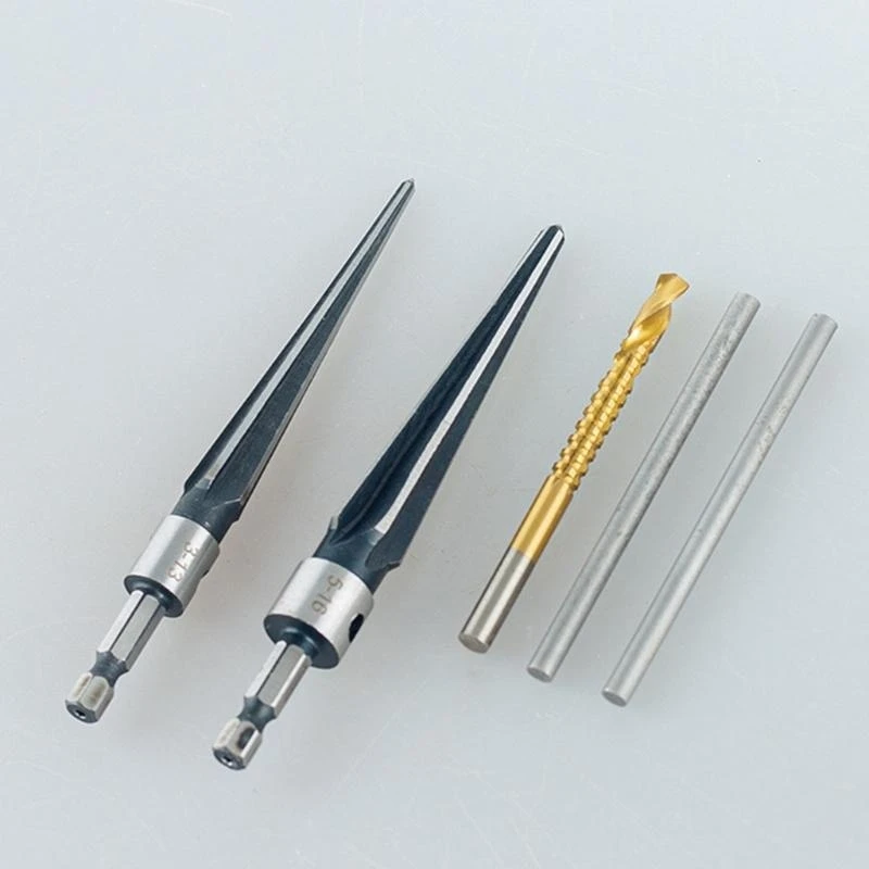 

652F Guitar Luthier Tool T Handle Tapered Reamer Set for Woodcraft,3-13mm 1 8 and 5-16mm 1 8 Multiple Size