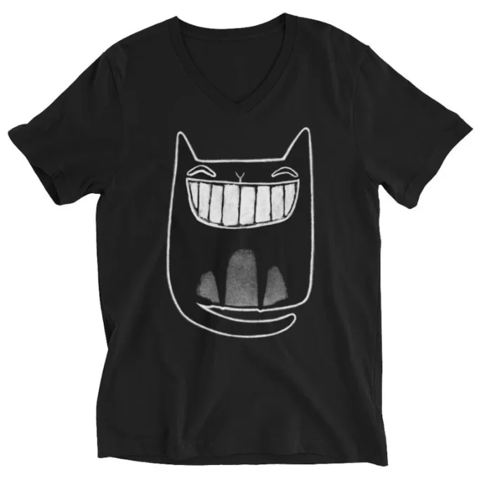 Retro Funny Black Cat Graphic T Shirt Cool Minimalist Line Art Cat Design Short-sleeved Tee Casual Versatile Fashion Top for Men