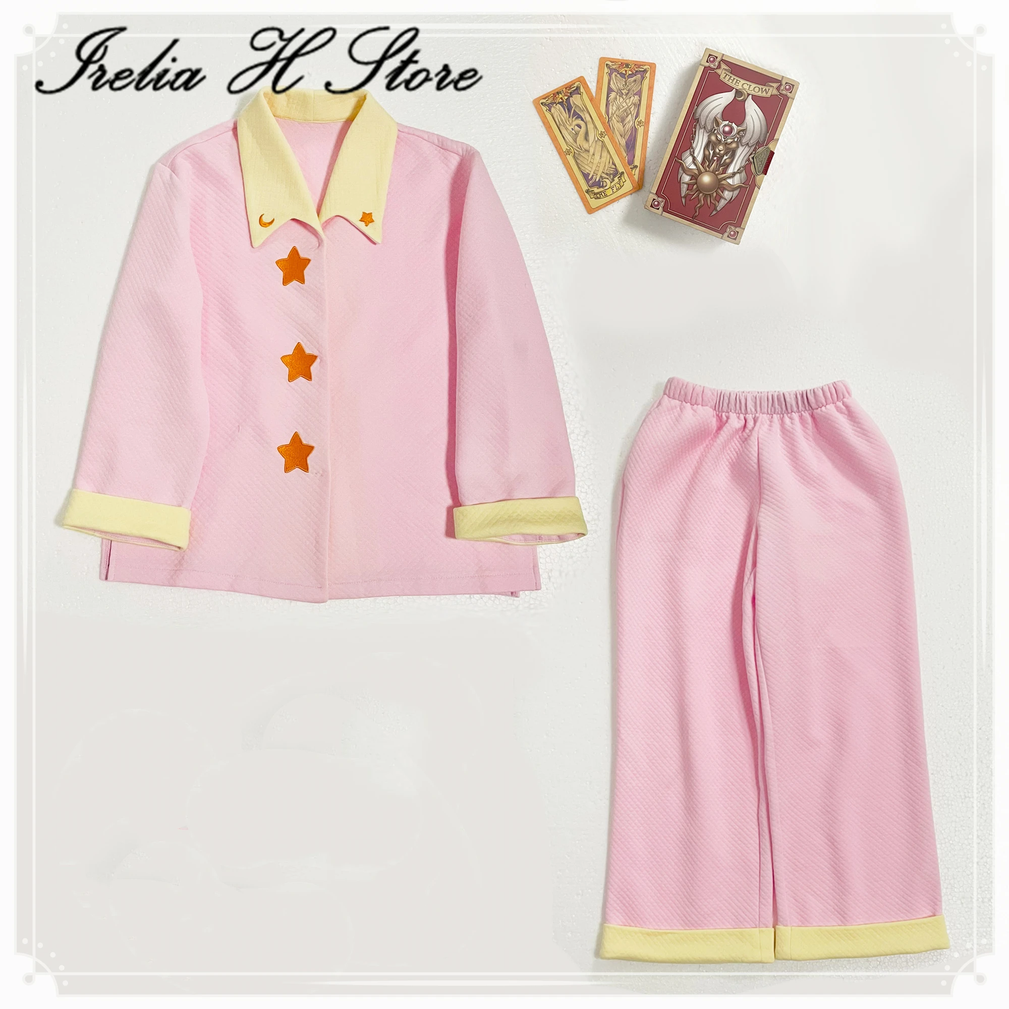 

Irelia H Store Card Captor Sakura Anime Cosplays Sakura pink pajamas Comfortable loungewear Anime Sleepwears