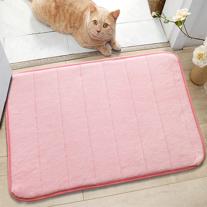 1PC 40x60cm Coral fleece Super Absorbent Bath Mat Non Slip Rugs Bathroom Carpet Soft Floor Mat Bedroom Toilet Floor Shower Rug