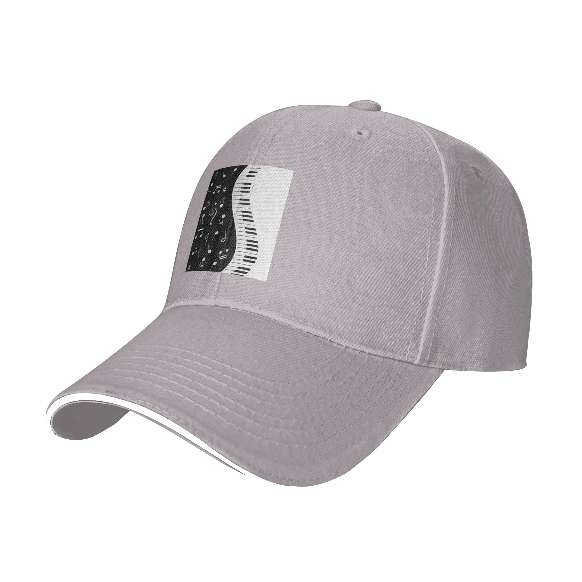 Abstract Piano Keys with Musical Notes9 Cap Casual Baseball Caps Adjustable Hat Hip Hop Summer Unisex Baseball Hats Customizable