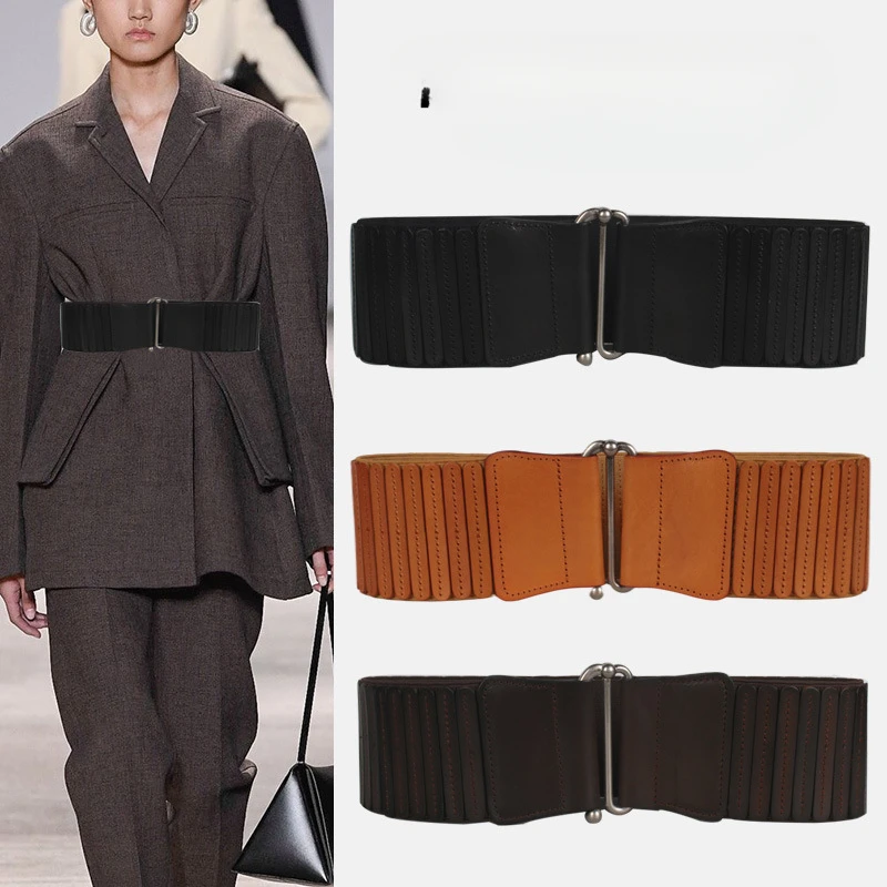 

Западное эластичное женское платье из воловьей кожи с поясом, пуховое пальто, свитер, пояс для женщин