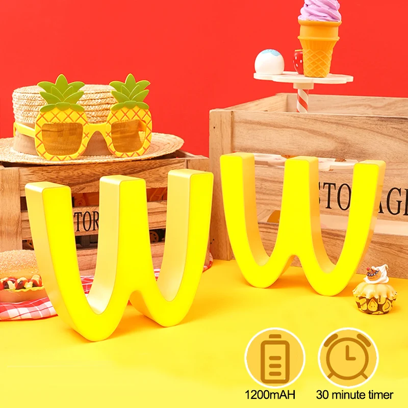 Creative cartoon night light desktop decoration cute bedroom bedside lamp hamburger charging lamp children's gift lamp W lamp