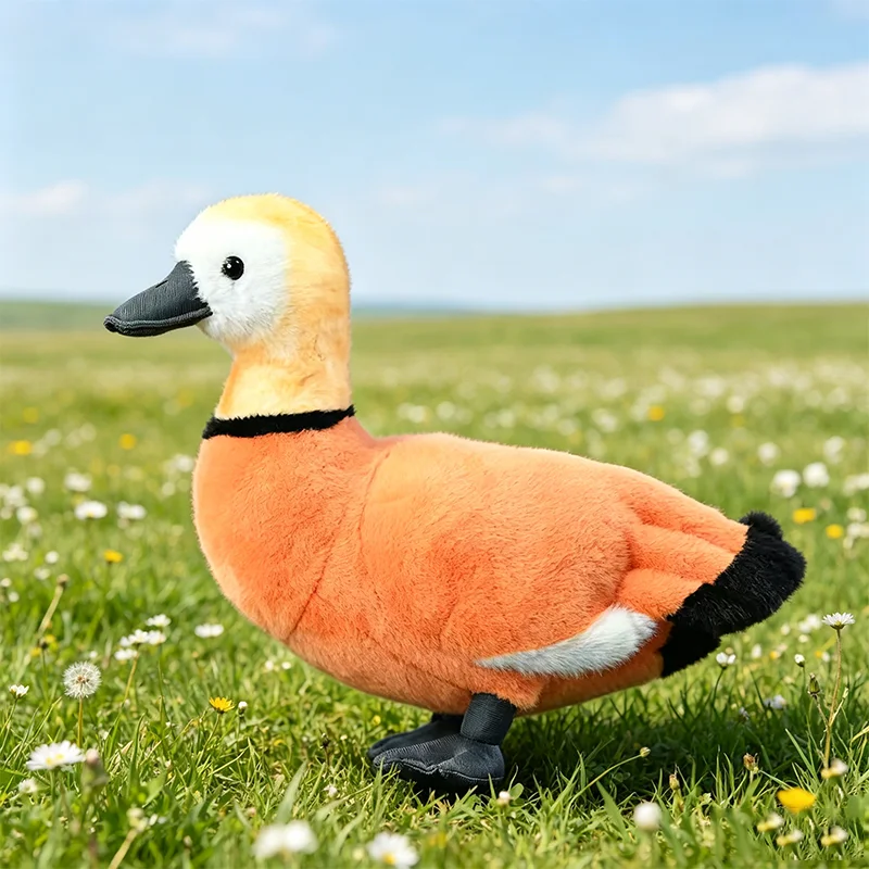 30CM Cute Original Simulation Ruddy Shelduck Plush Toy Soft Lifelike Animal Model  Duck Plushie Doll Kid Birthday Accompany Gift