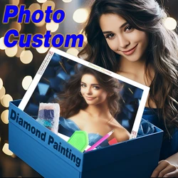 GATYZTORY 5D Diy Diamond Painting Photo Custom Cross Stitch Diamond Mosaic Full Square/Round Drill Wall Art Picture Home Decor