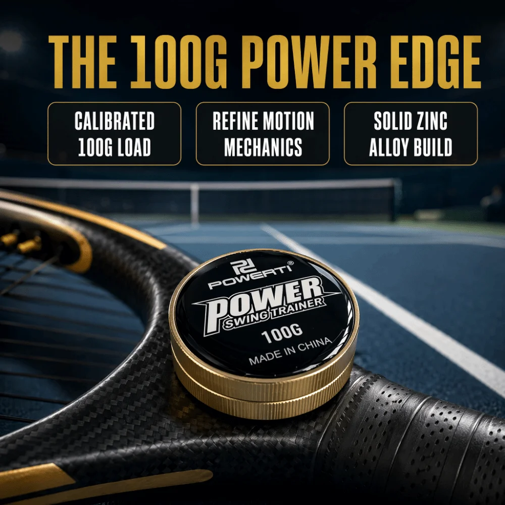 100g Tennis Racket Weight Copper Plated Zinc Alloy Swing Trainer Ridged Edge Screw-On Training Aid Forehand Practice