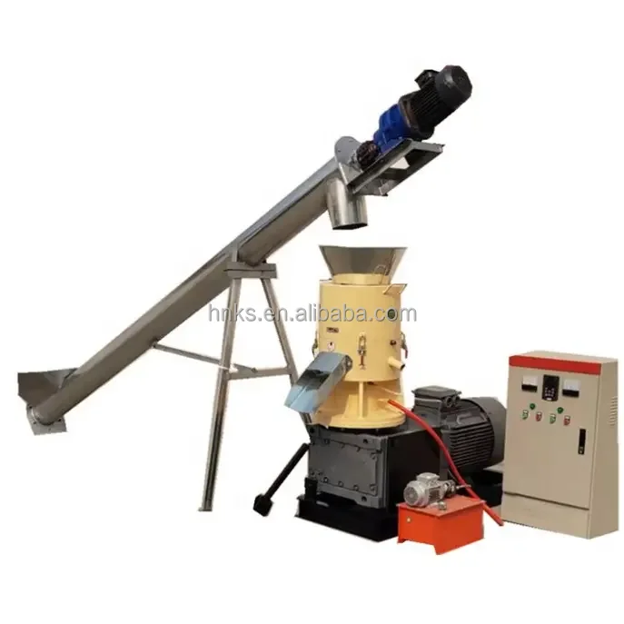 Wood Sawdust Making Machine Biomass Vertical Flat Die Moving Roller Pellet Mill Machine