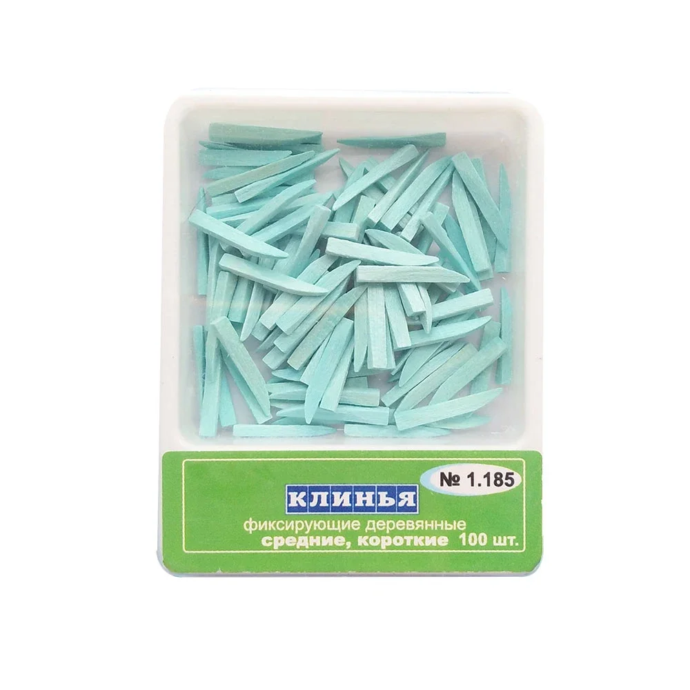 100pc Dental Wooden Wedges 1.181 1.182 1.183 1.184 Interdental Contoured Dental Wedges Nonexpansion With Water Russia Imported