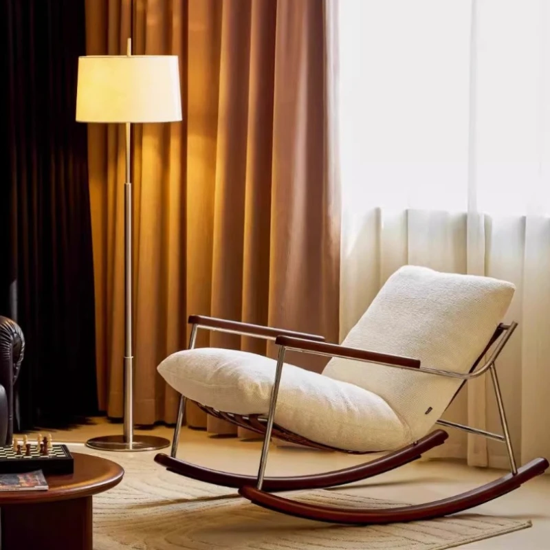 

Leisure sofa living room modern light luxury removable and washable soft bag sofa single rocking chair