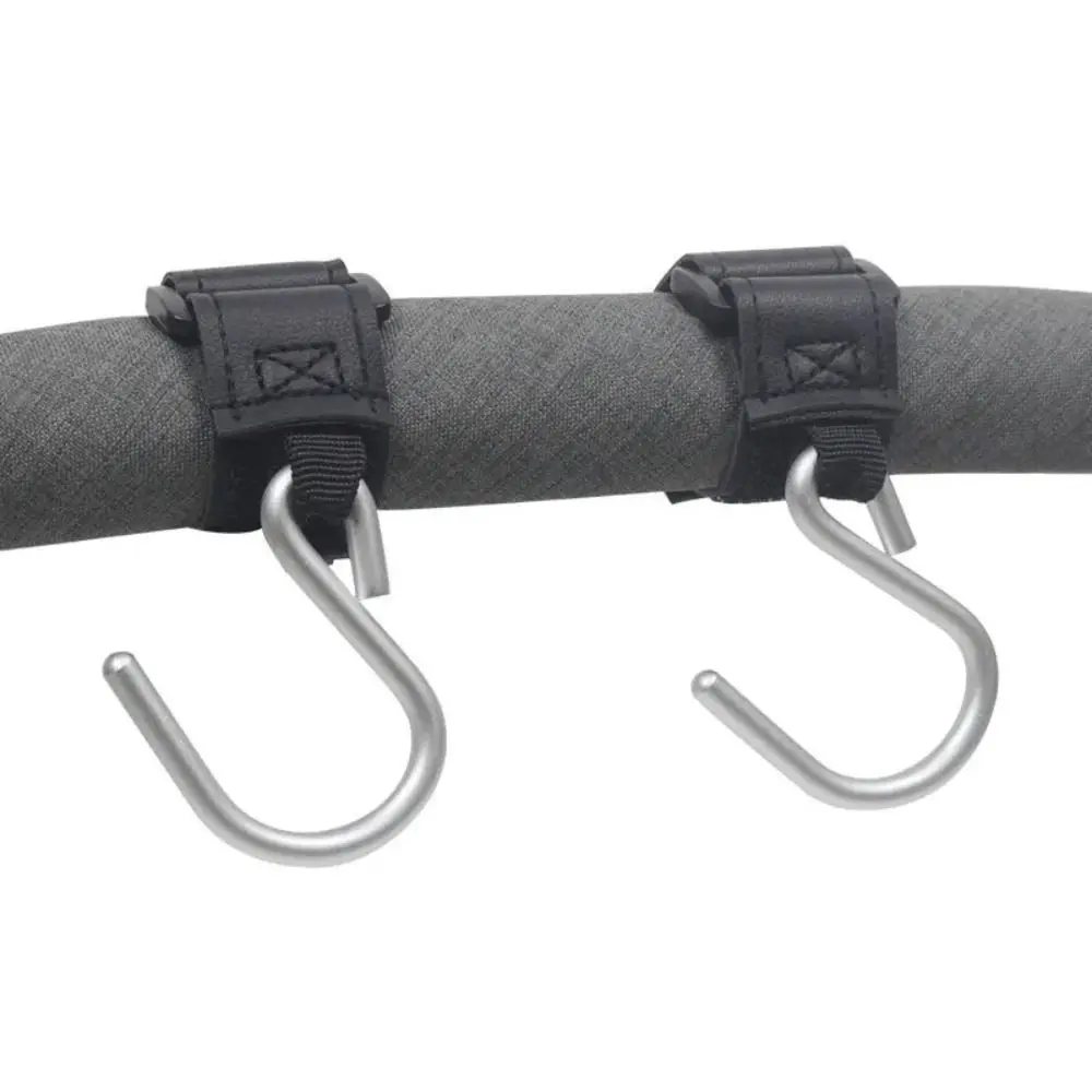 

S Shape Baby Stroller Hooks PU Solid Color Hanging Hook Cart Organizer Stroller Accessories Stroller Accessories Cart