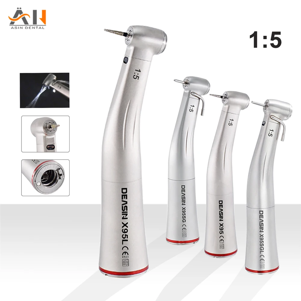 Стоматологическое заводское оборудование Низкоскоростной наконечник Волоконно-оптический контругловой наконечник для увеличения скорости Внешний/внутренний наконечник для распыления воды