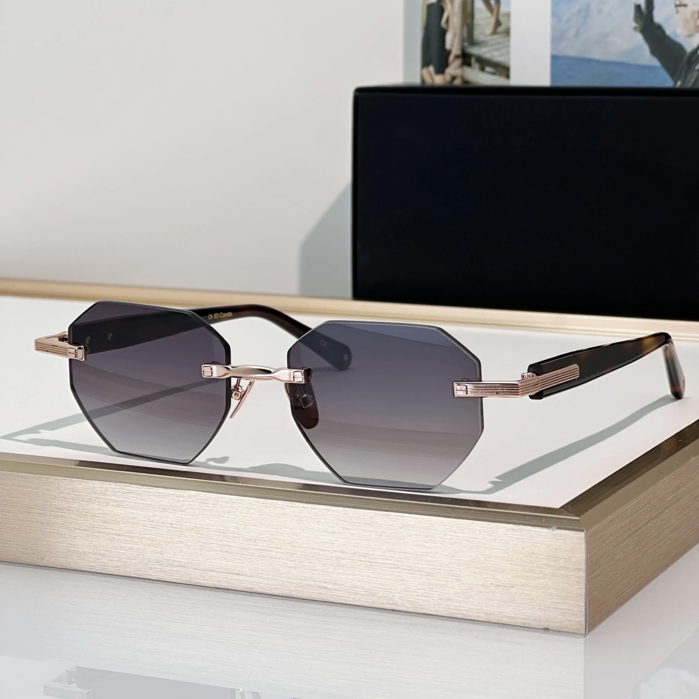 lunettes-de-soleil-hexagonales-d'exterieur-de-luxe-marque-originale-design-sans-bords-pour-femmes-timothy-pour-hommes-en-alliage-metallique-oculaire-pour-femmes