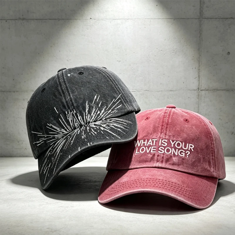 New'' Kpop What Is Your Love Song''' Same Knitted Embroidery Cap World Tour Concert Cap Fashion Women Men Outdoor Baseball Caps