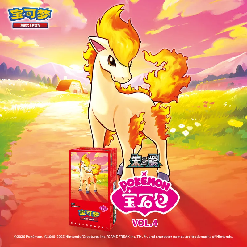 

PokéMon PTCG Trading Card Game Simplified Chinese Scarlet And Violet Gem Pack Vol4 Ponyta Blind Box Children Collectors ﻿ToyGift