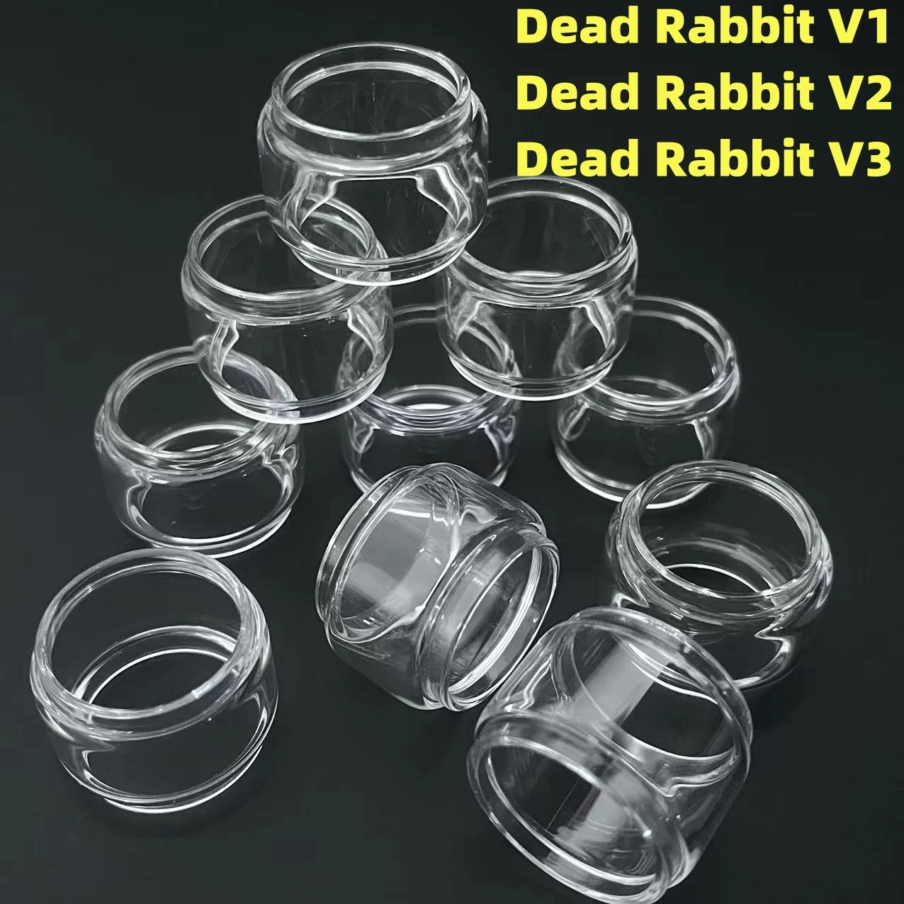 

10pcs Rabbit Series Bubble Glass For Dead Rabbit V1 V2 V3 Rabbit Bubble Glass Transparent