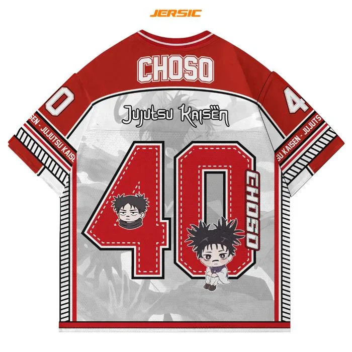 40 Jersey Choso Jujutsu Kaisen Anime Style Kpop Baseball Hockey Oversize T-shirt Fashion Streetwear Anime Daily Unisex Tops Tees